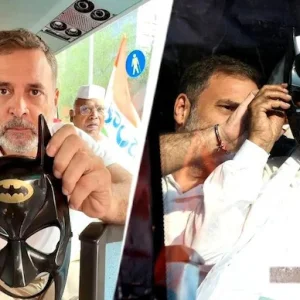 দিল্লিতে রাহুলের পদযাত্রায় নজর কাড়লো ‘ব্যাটম্যান’ মাস্ক